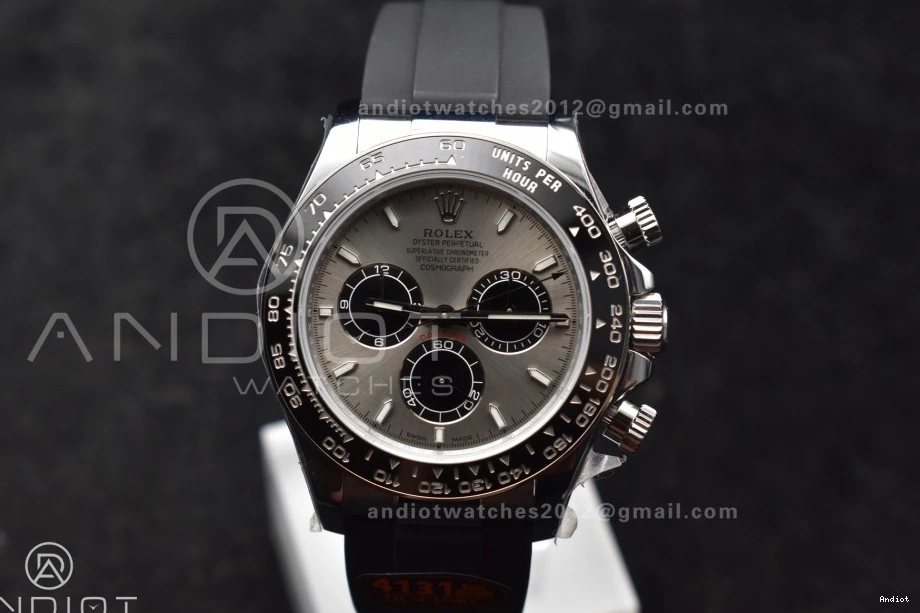 Best Daytona HighPerformance on V6 1:1 Dial SH4131 (Weighted) 811 Strap QF Gray Edition Oysterflex Black 126519 0815
